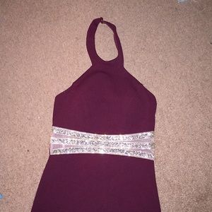 Burgundy dress